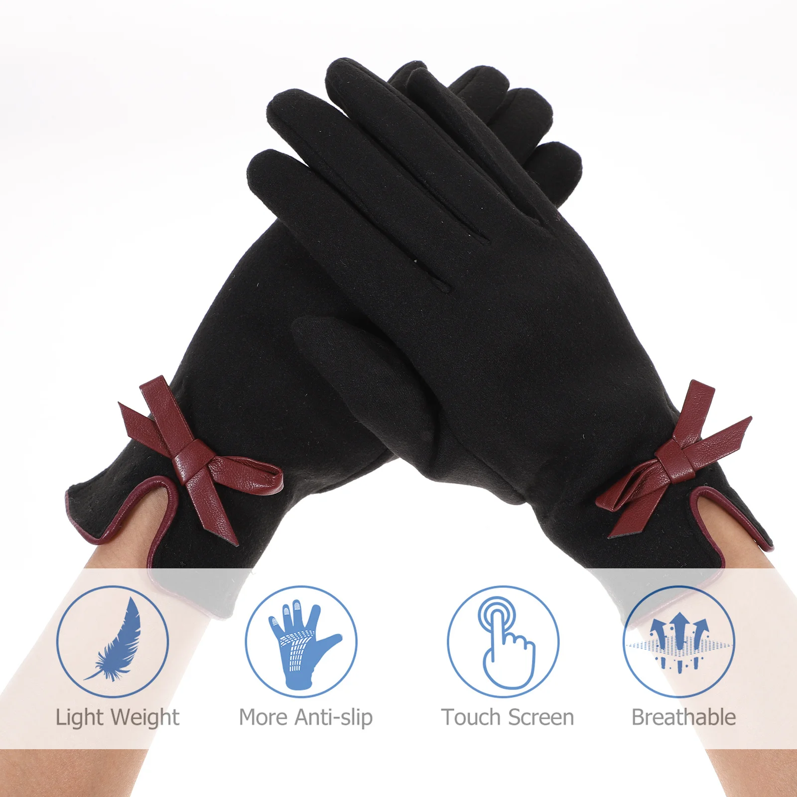 

1Pair Warm Touchscreen Gloves for Women Winter Thermal Gloves for Outdoor Workouts Cold Weather Hiking Skiing Cycling