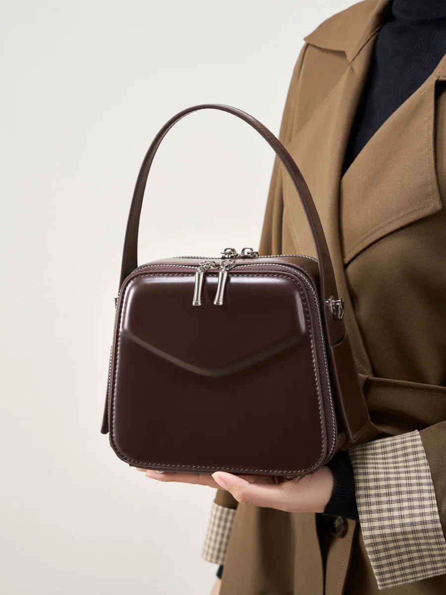 

2025 Genuine Leather Women Hadnbag Korean style Commuter Bag Portable Daily Women's Bag Shiopping Luxury Shoulder Crossbody Bag