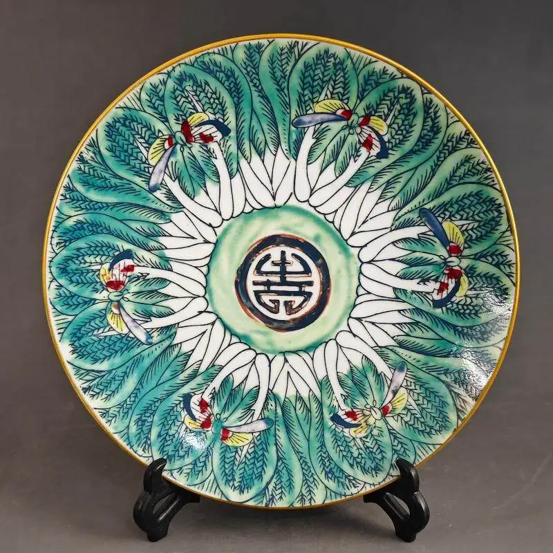 

Jingdezhen Famille rose porcelain Decorative Plate Chinese style Classical Home Office Desktop Decoration Ornament