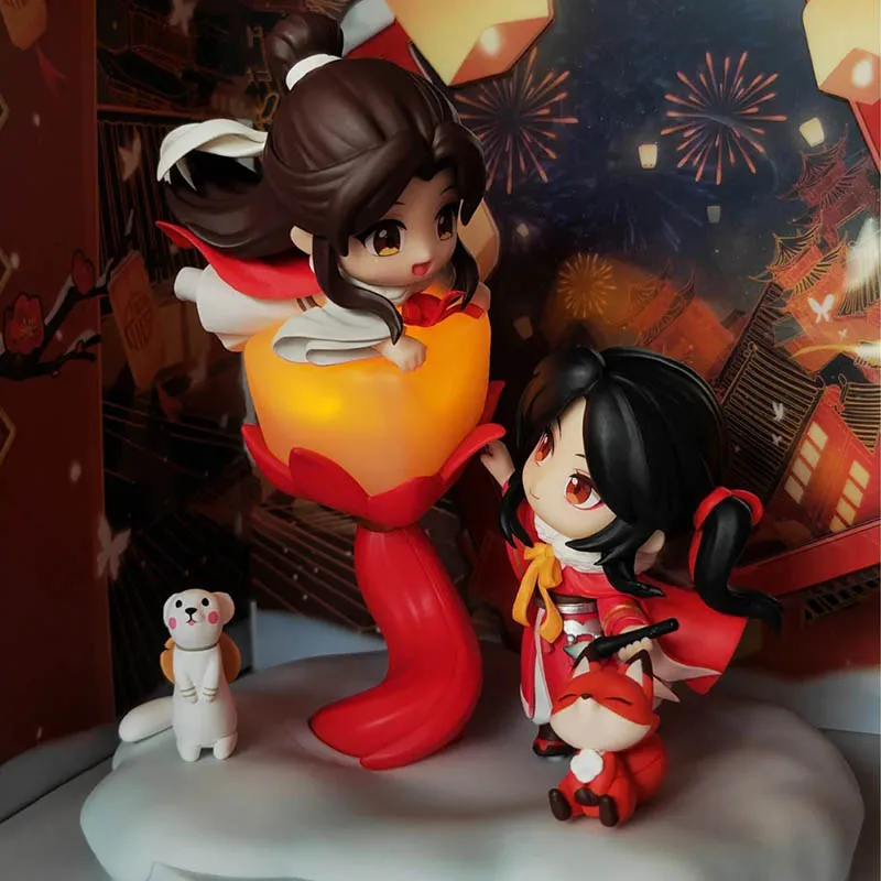 

Anime Heaven Officials Blessing Anime Figure Tian Guan Ci Fu Xie Lian San Lang Thousands Lights Q Version Action Figure Girl Toy