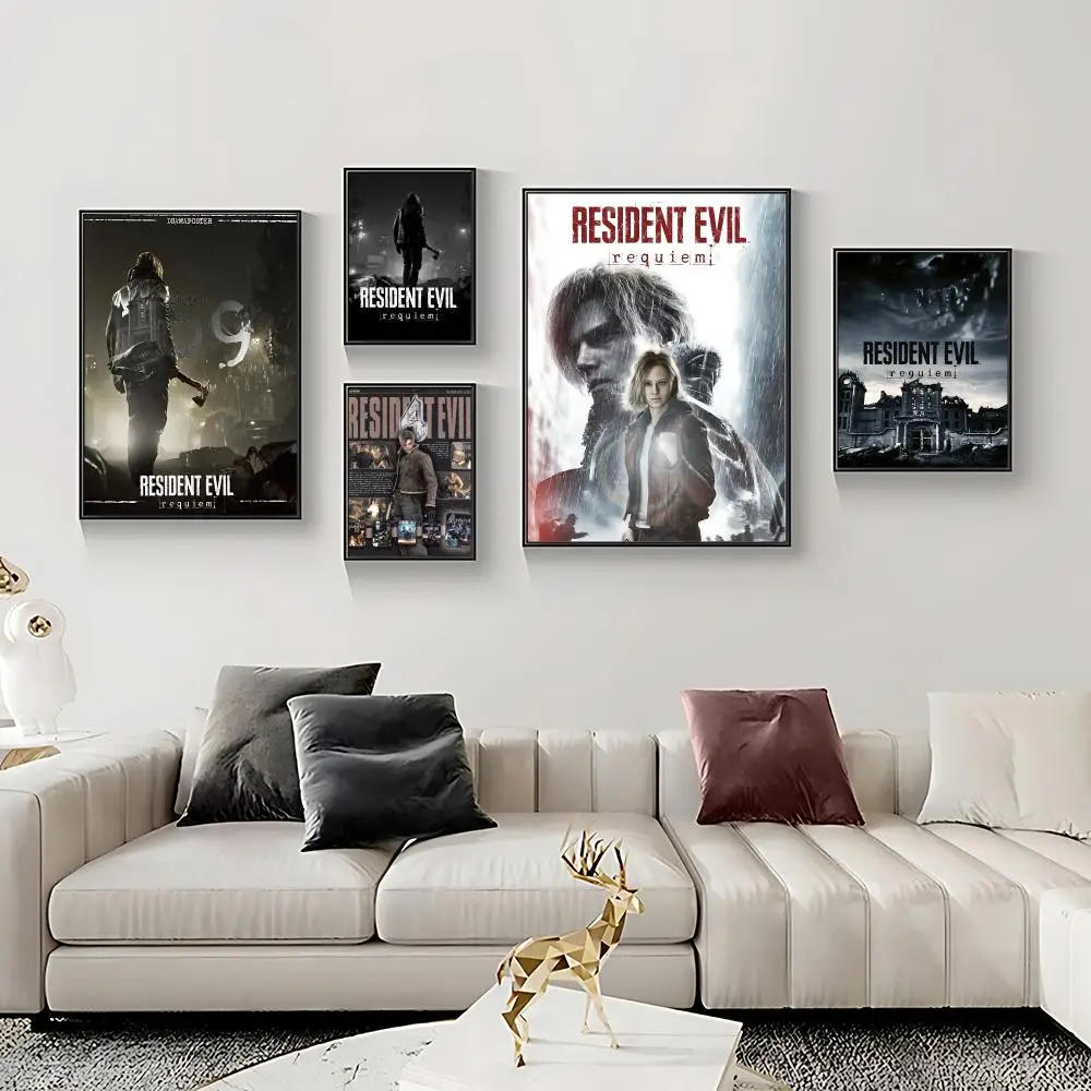 Resident Evil Requiem Poster HD Self Adhesive Waterproof Wall Art Ideal for Home Office Dorm Bedroom Great Gift