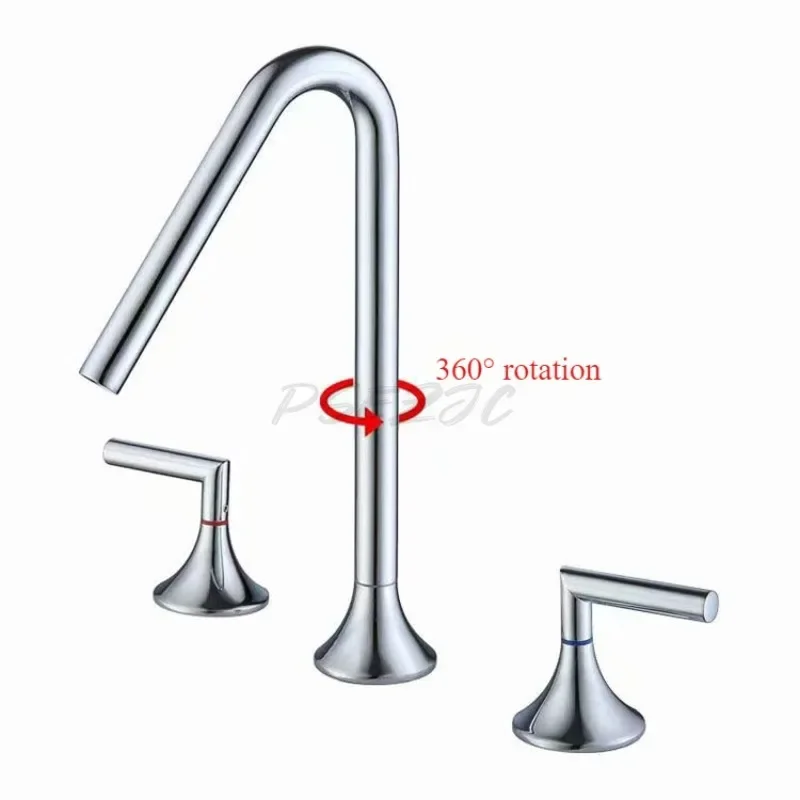 All Copper Bathroom Washbasin Kitchen Vegetable Washing Basin Faucet Brushed Gold Hot and Cold Faucet