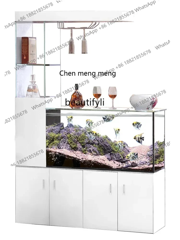 New Fish Tank Intelligent Hallway Landscape Side Filter Small Integrated Change Water Aquarium Living Room Partition Househo