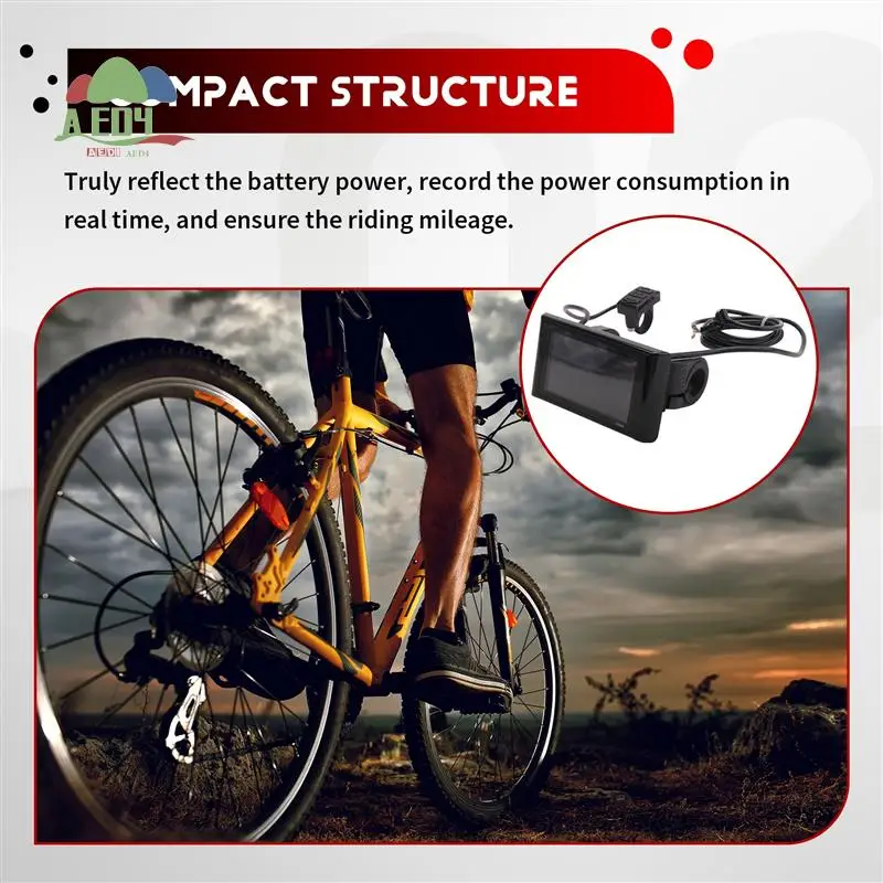 

AED4-Electric Bike Display 24V-72V Waterproof LCD Display S966 Electric Bike Controller Panel Dashboard,SM Connector Easy To Use