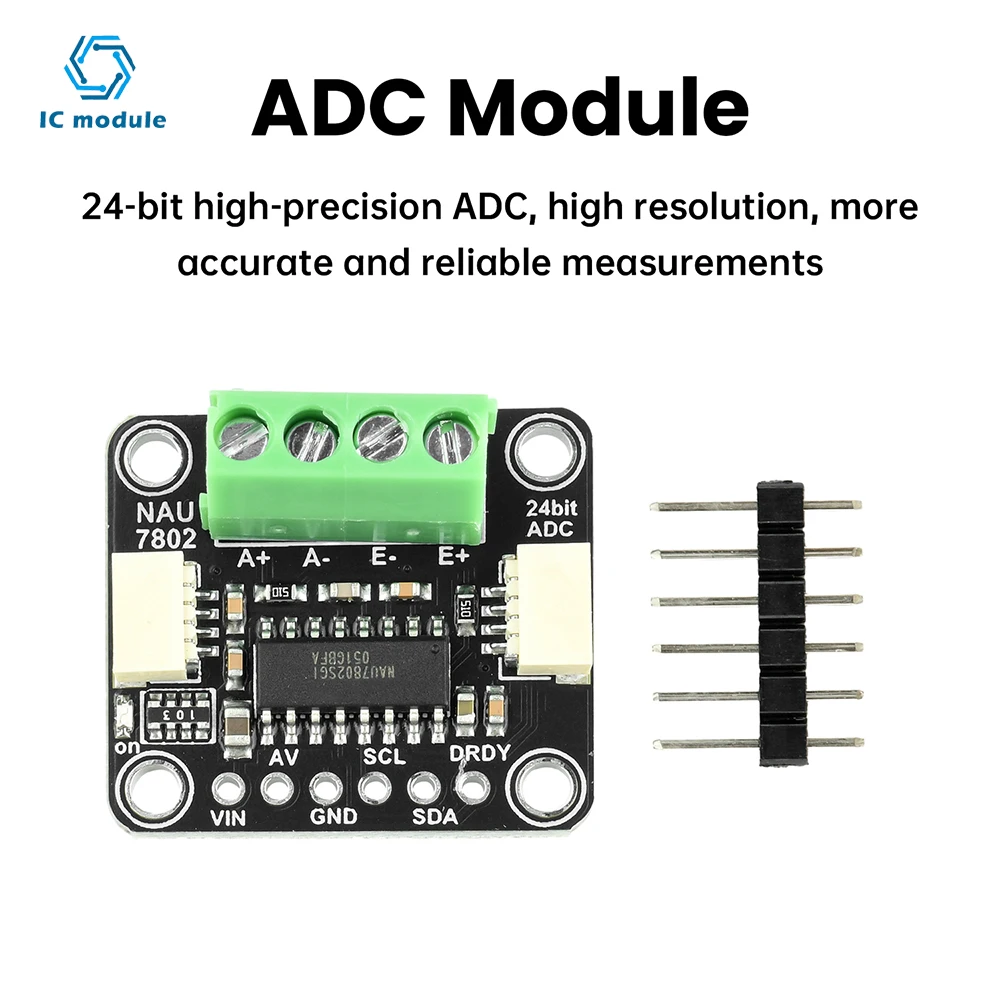 

NAU7802 High-Precision Adc Module 24 Bit Adc Data Conversion Pressure Module Compatible With STEMMA QT/Qwiic