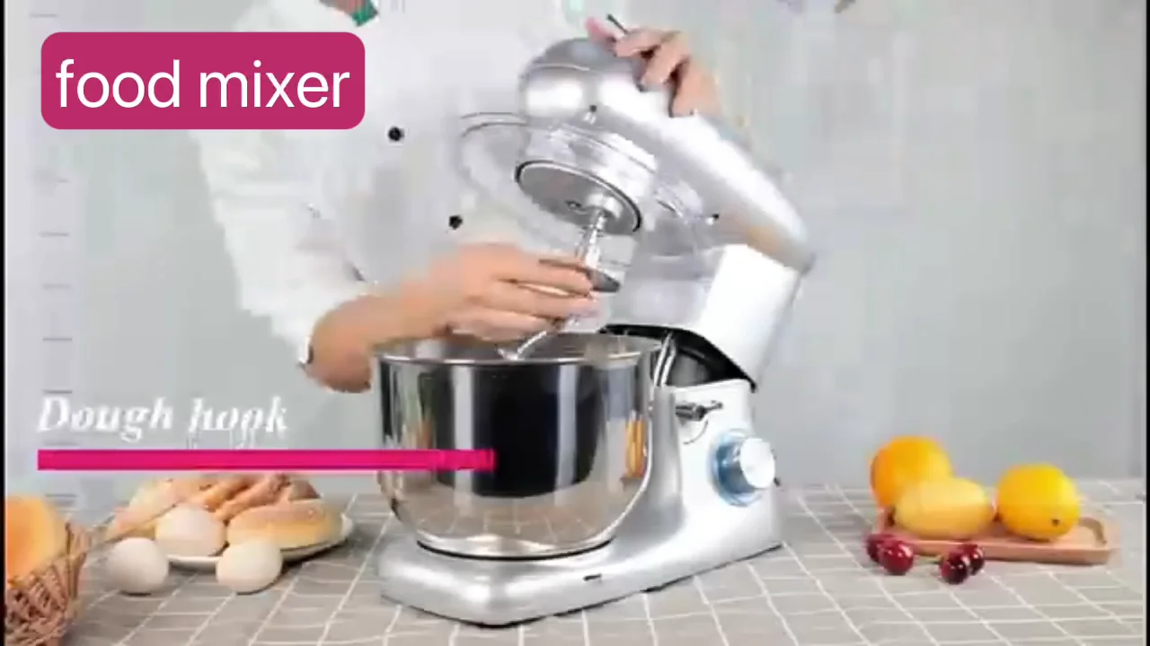 5L Stand Food Mixer Bread Dough Stand Egg Beater Stirring Whisk With Bowl For Cream Kneading