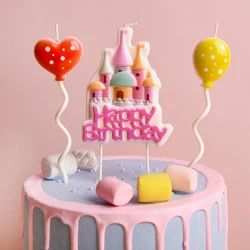 Birthday Cake Candle Dessert Baking Party Cartoon Creative Castle Balloon Cake Romantic Decoration Suitable for Birthday Parties