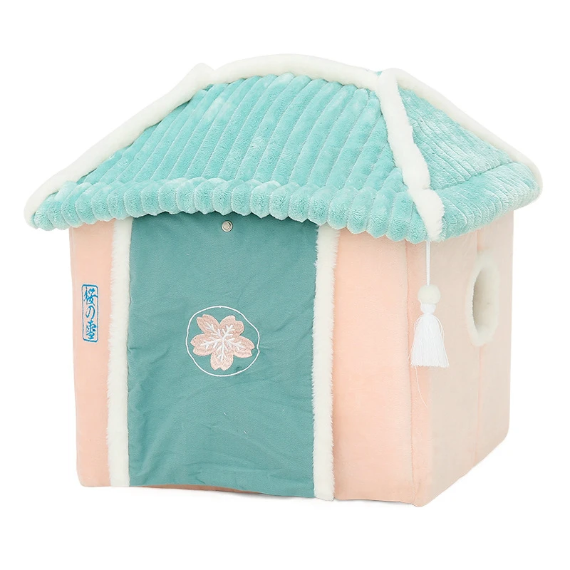 Fully Enclosed Winter Warm Small Dog Teddy Removable Washable House Dog House Cat Bed Pet Cat Supplier