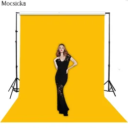 Bright Pure Yellow Backdrops for Photography Polyester Fabric Professional Background Aldult Kids Portrait Photo Studio Props