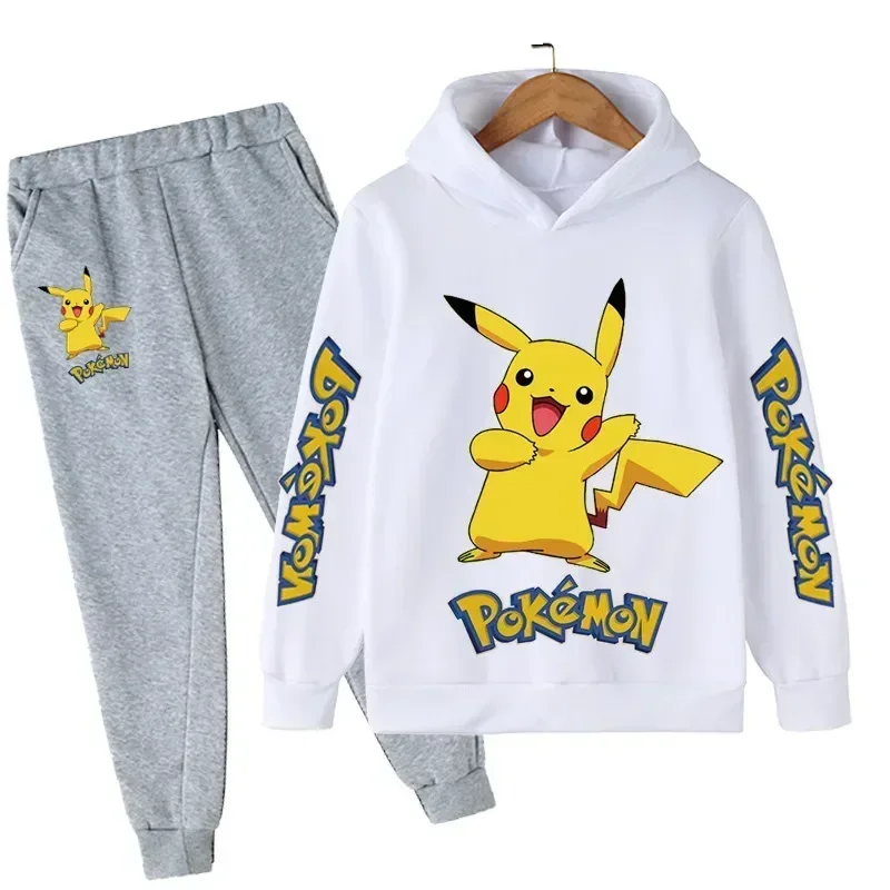 Nouveau Pikachu enfants manches longues tenues vêtements garçons 3-14 ans ensembles pour enfants garçon décontracté Pokemon image 3