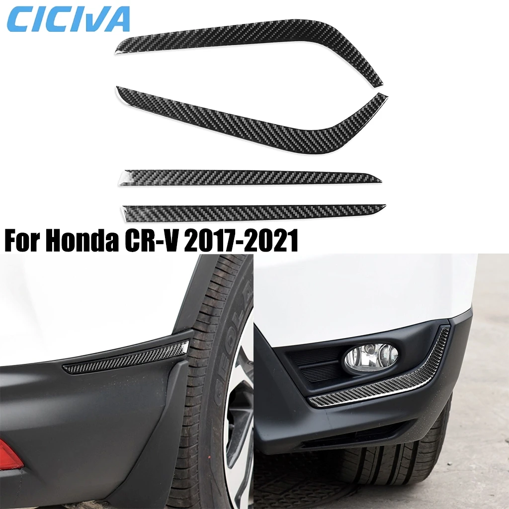 

For Honda CR-V CRV 2017 2018 2019 2020 2021 Carbon Fiber Body Bumper Strips Decorative Exterior Car Accessories Cover Stickers