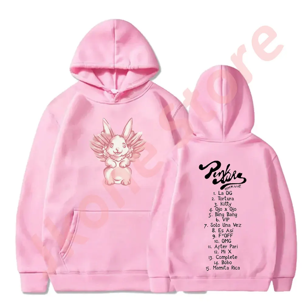 Kenia Os Tracklist Hoodies Pink Aura Tour Merch Sweatshirts Women Men Fashion Casual Streetwear Pullovers