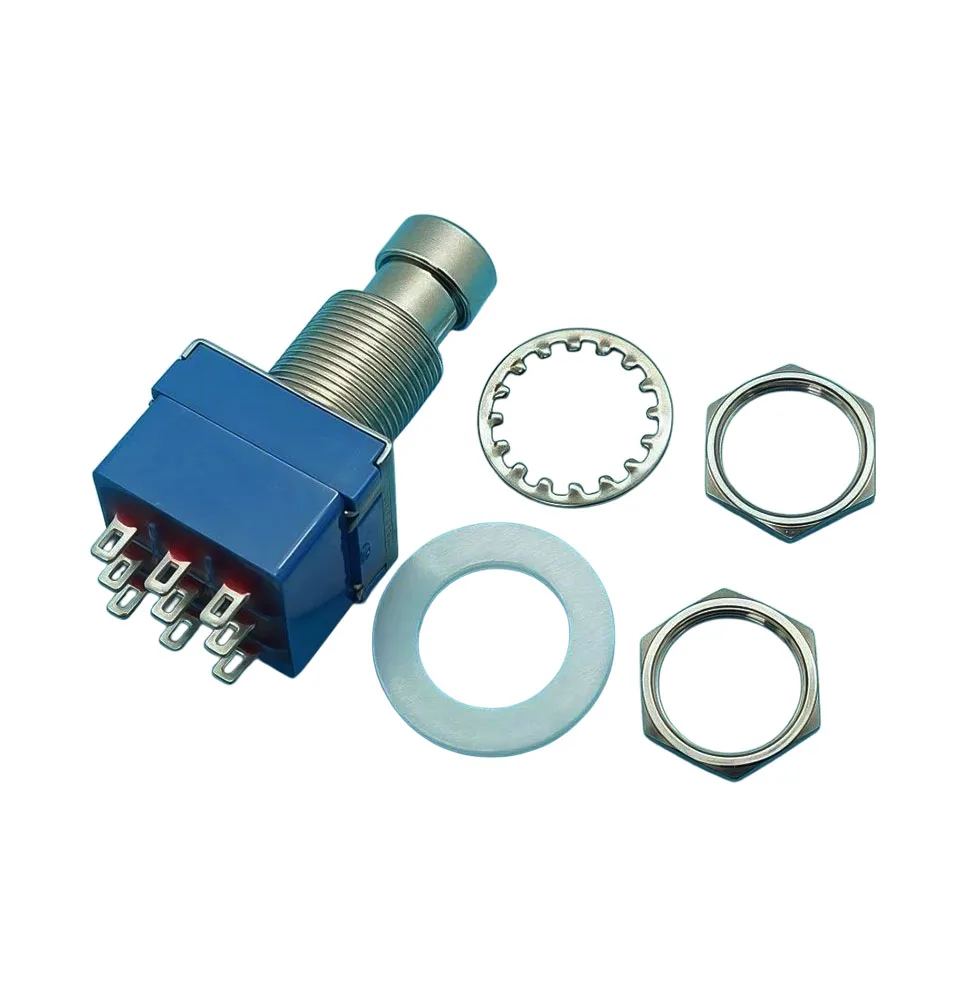 Effect device foot switch DPDT, Momentary without lock, 6 foot nail button switch