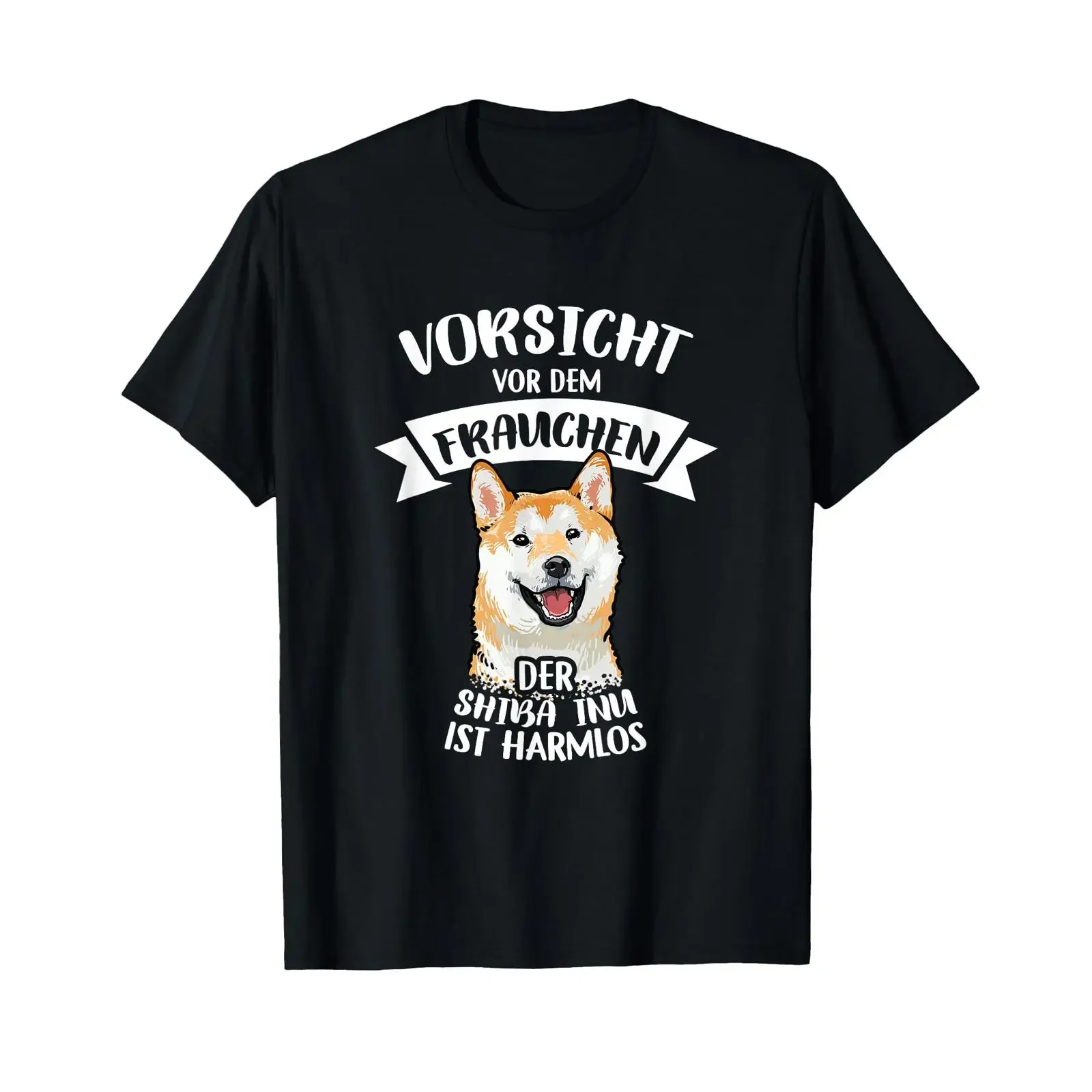 Beware of the woman Shiba Inu is harmless walking T Shirt vintage Washed Top For Everyday Wear Breathable graphic Versatile