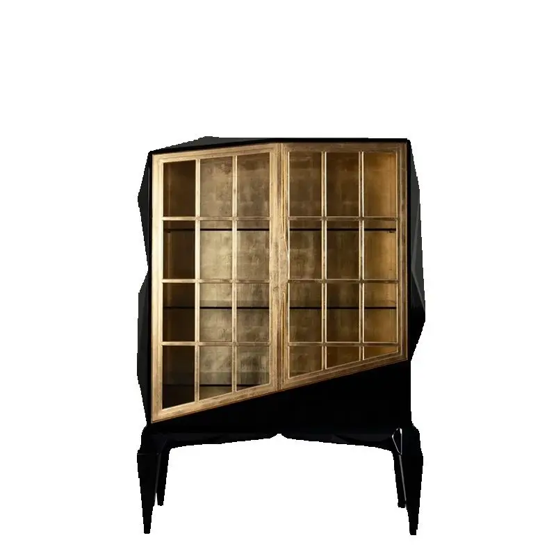 Italian minimalist wine cabinet Modern creative restaurant side cabinet living room storage display cabinet customization