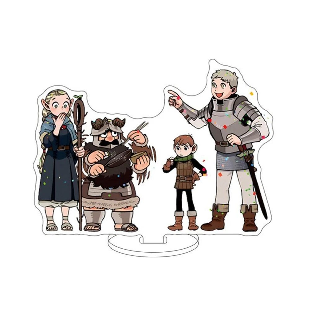 Cute Anime Delicious in Dungeon Marcille Laios Senshi Chilchuck Falin HD Figure Acrylic Stand Ornament Collection Souvenir Gift