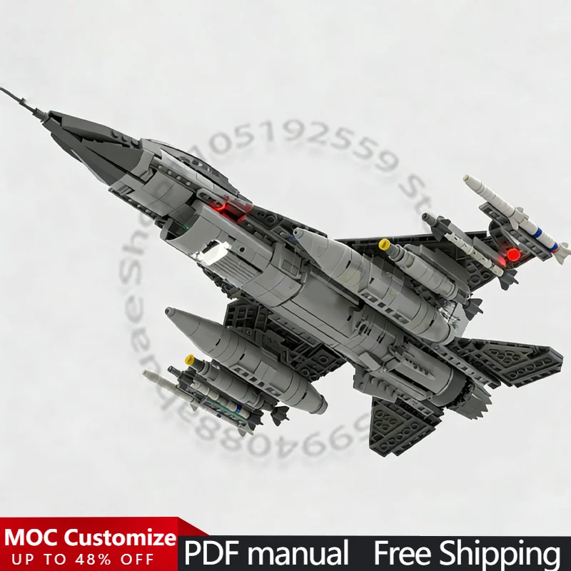 

1005 PCS War series F-16C Fihting Falcon MOC Customize Modular Building Block Creative Design Kids Brick DIY Assembly Toy Gift