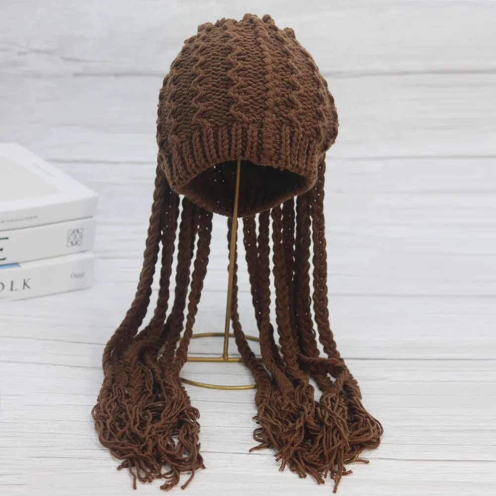 Unisex Wig Braids Hat Hip Hop Hats Knit Men Jamaica Bob Marley Rasta Beanie Winter Dreadlocks Reggae Caribbean Fancy Dress Hat
