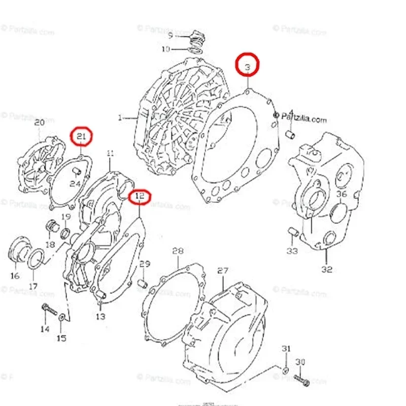 Motorcycle Crankcase Starter Clutch Cover Gasket for Suzuki GSXR750 GSXR600 GSXS750 GSXR1000 GSXS1000 GSR600 GSR750