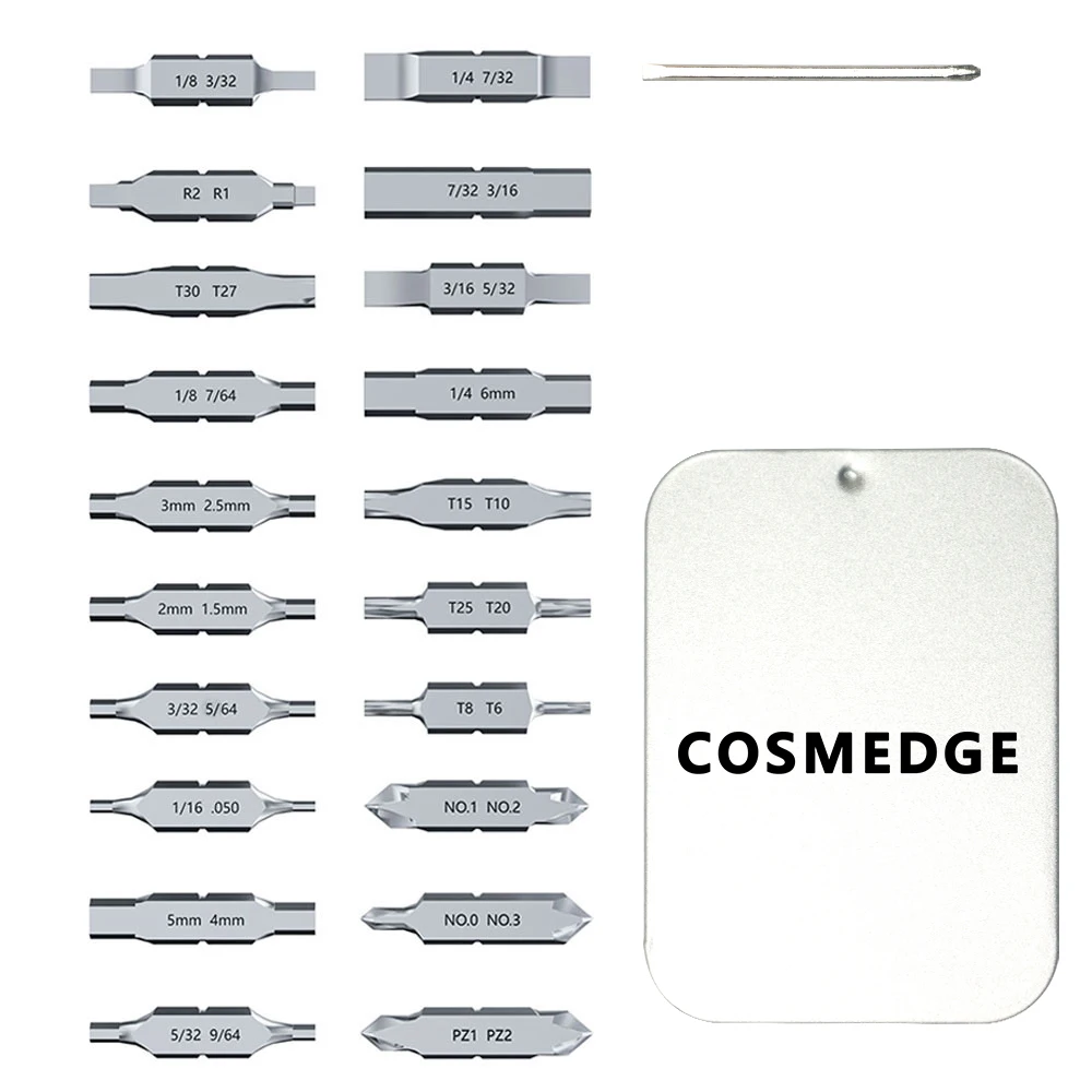 MORETOPGOOD Flat Bit Kit for Leatherman Multitool Accessories,20PCS Double-Ended Screwdriver Bits Adapters