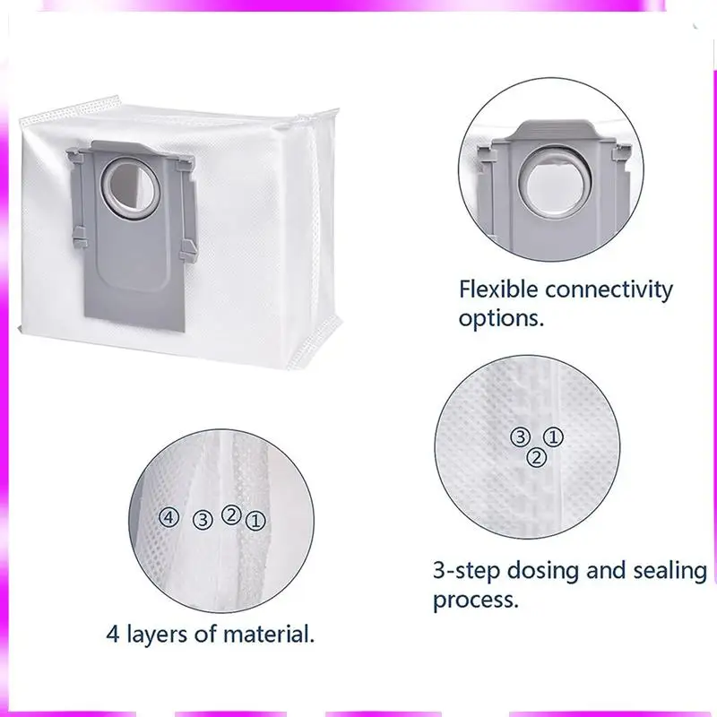 Roborock S7 MaxV Ultra / S7 Pro Ultra / Q7 Max / Q7 Max+/Q7 Max+Plus / S8+/Q5+対応 N98R型掃除機用交換バッグ