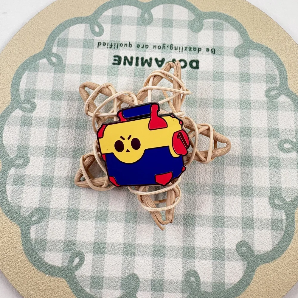Brawl-Pin esmaltado de pecho del Tesoro, juego móvil competitivo, bolsa de regalo de la suerte, insignia, broche, accesorios para fanáticos del jugador
