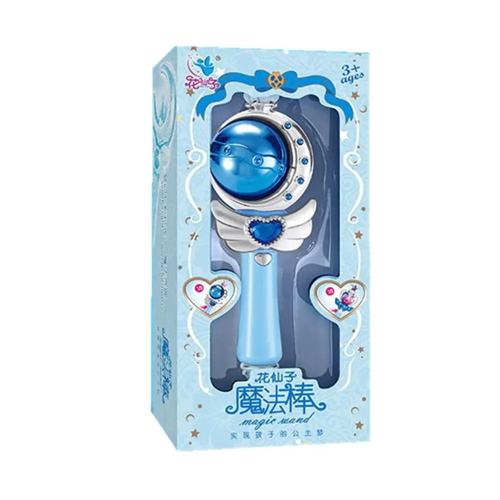 Luz led menina varinha mágica efeito de som com música lua fada vara luz vara princesa varinha brilho vara traje adereços
