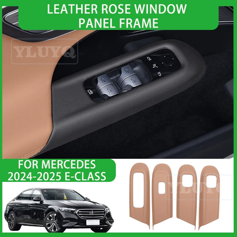 

For Mercedes-Benz E-Class E300 Liter Window Panel Key Frame E260 Protective Cover Decorative Sticker Car Interior Accessories