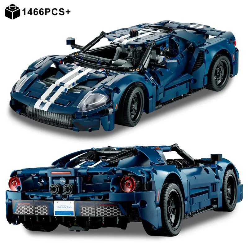 New Technical Forded GT City Speed Sports Car Building Blocks MOC Set Model Racing Vehicle Assemble Toys Bricks for Kids Gifts