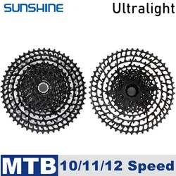 SUNSHINE Ultralight SLR MTB Cassette 10/11/12 Speed 11-46T/50T/52T Hollow Mountain Bike Freewheel For SHIMANO HG Sram NX GX XX1