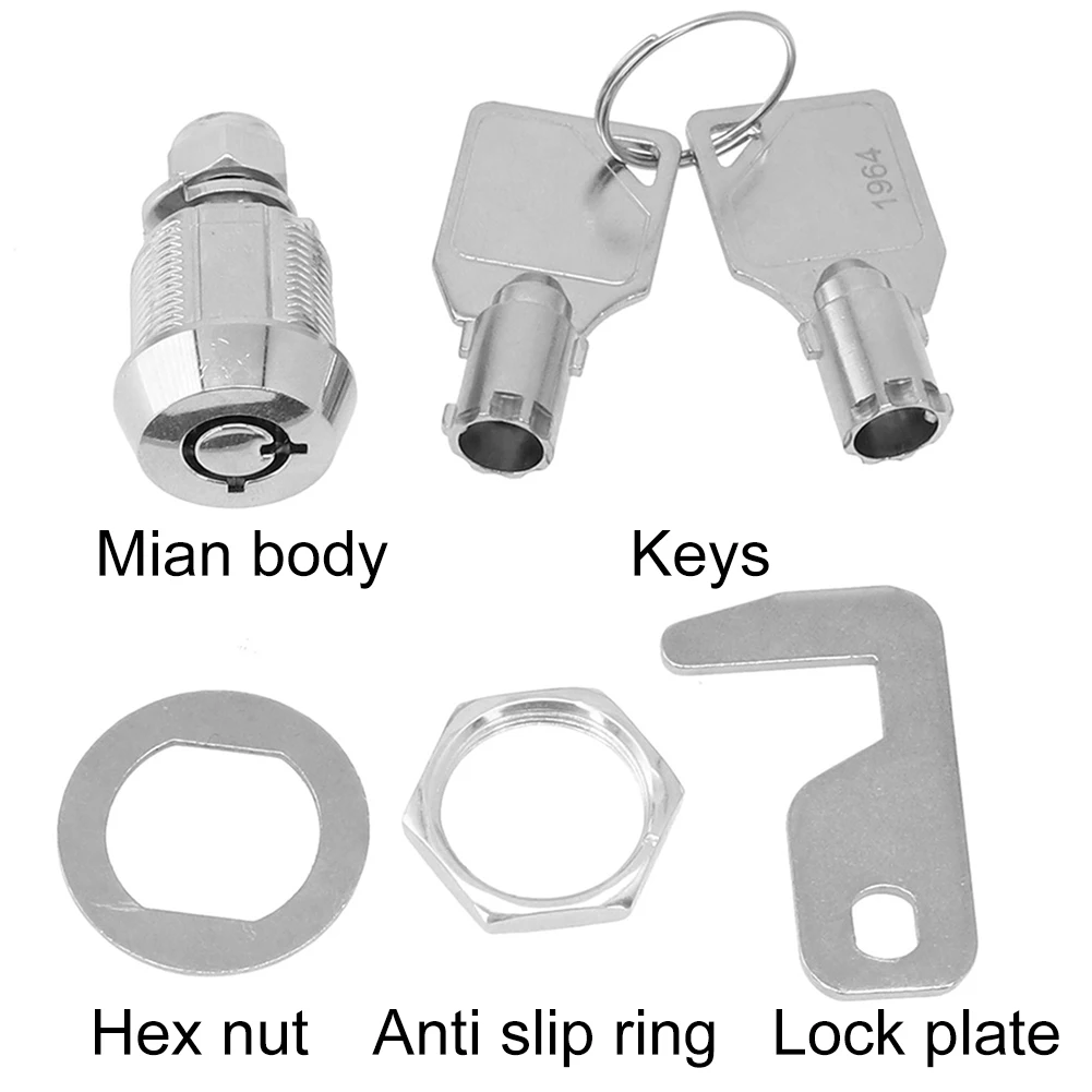High Quality Practical Brand New Exquisite Cam Locks Lock 1set Zinc Alloy Copper Hook Cam Lock +Keys Lock Cylinder
