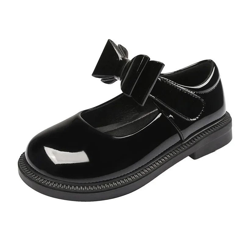 Princess Party Faux Leather Shoes Versatile Children Performance Shoes Girls Casual Non-slip Leather Shoes Kids Leather Loafers