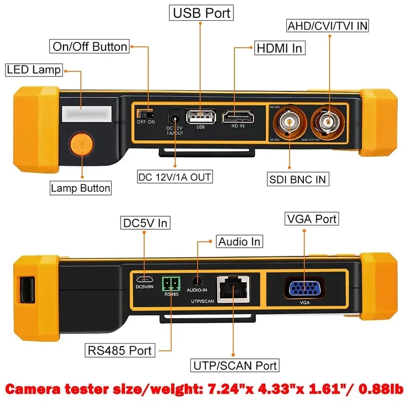 HD 3100/3200 CCTV Tester 5 Inch Mini Monitor HD Coaxial 8MP AHD VGA HDMI SDI Camera Tester Monitor Security Protection