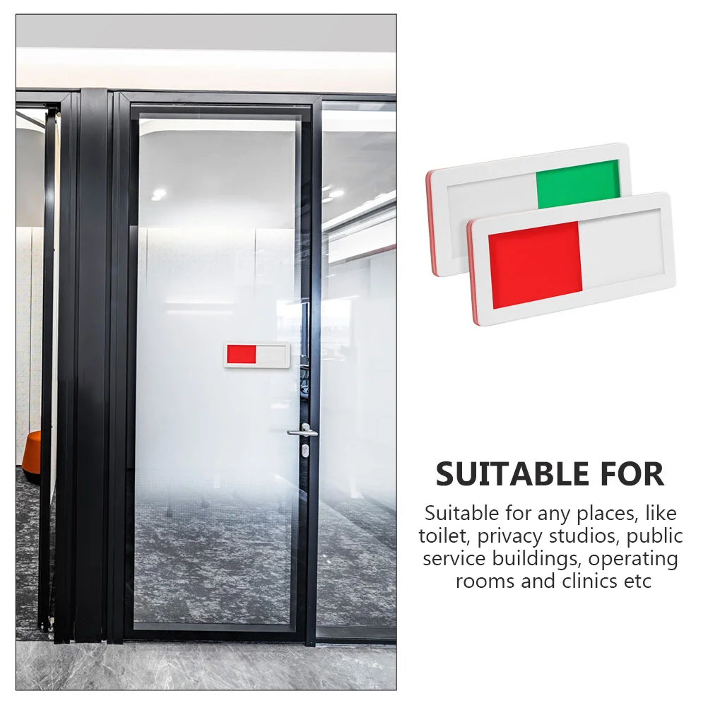 2 Pcs Privacy Sign Slider Indicator Plate Vacant Occupied Meeting Room Available for Bathroom Door