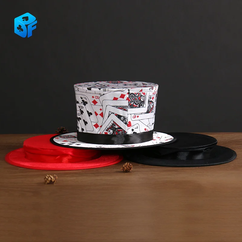 Folding Top Hat Magic Trick Costume Accessory Stage Prop Magician\'s Hat magic hat  Vanishing Objects Hat Stage Accessories