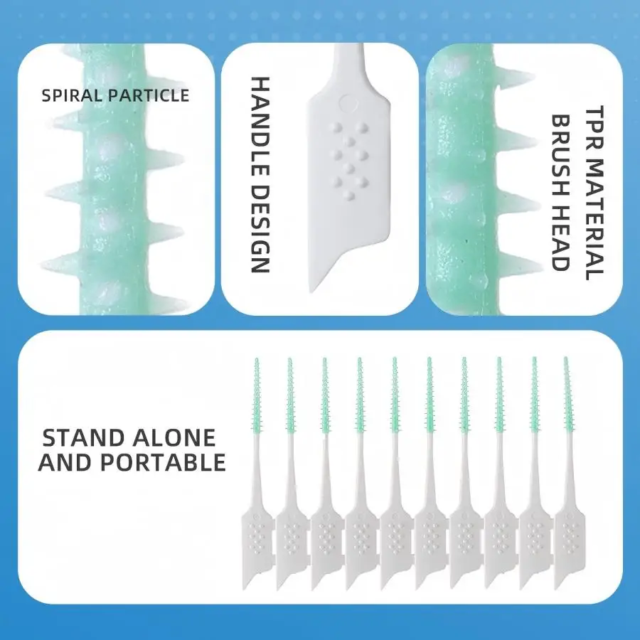 150Pcs/box Interdental Brush Soft Rubber Teeth Cleaning Tools Dental Cleaning Between Teeth Toothbrush Oral Hygiene Care Tools