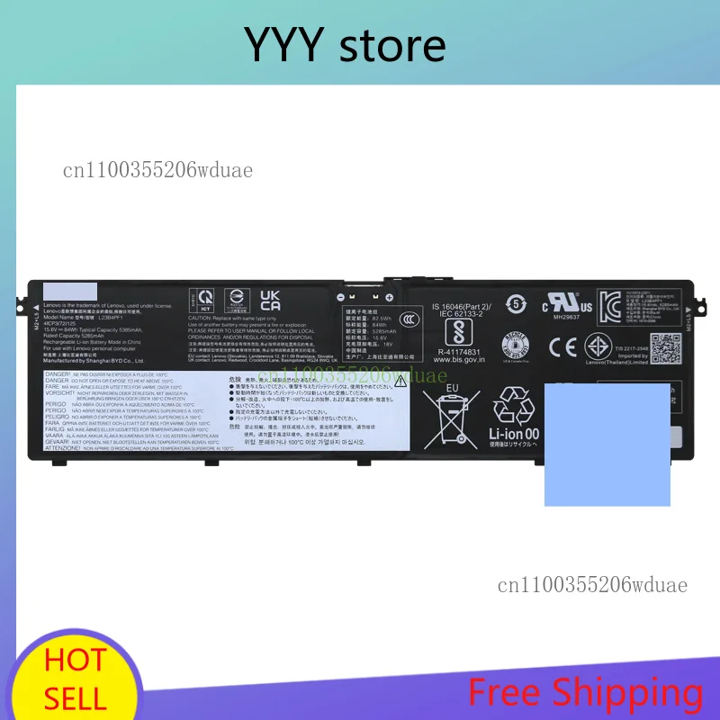 Für Lenovo IdeaPad Pro 5 14IAH10/14IMH9/14AHP9/16IMH9/16AHP9/16IAH10 L23B4PF1 L23X4PF1 L23D4PF1 L23N4PF1 L23M4PF1 Laptop batterie