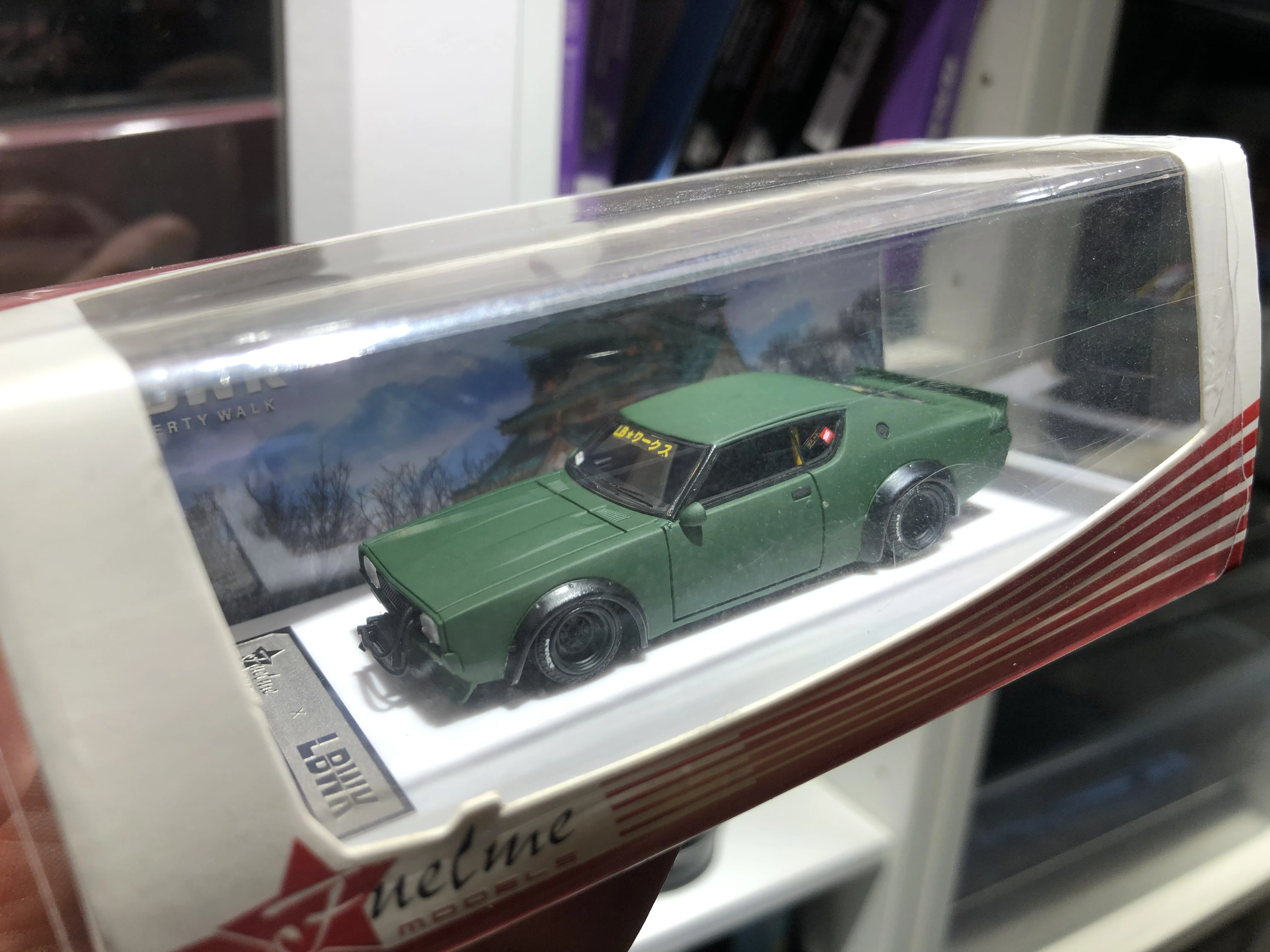 

1/64 Fuelme Skyline Kenmeri Lbwk Kpgc110 Матовая зеленая модель из смолы, НОВАЯ модель