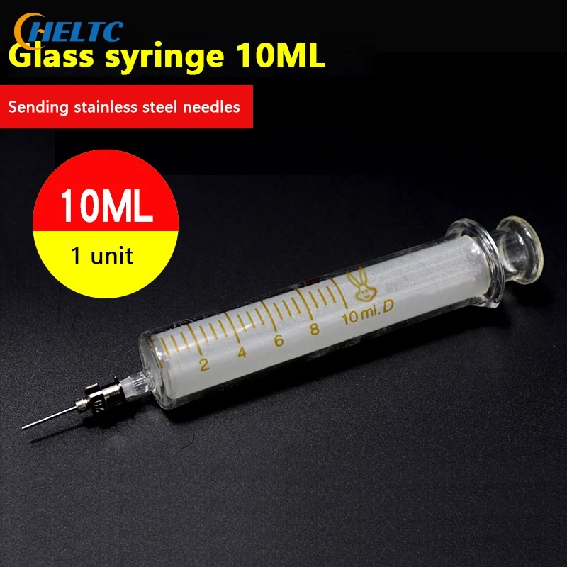 2/5/10ML 1PCS Glass Syringe Mobile Phone Repair Special Welding Oil Welding Container Syringe Metal Needle 2ml 5ml 10ml Syringe