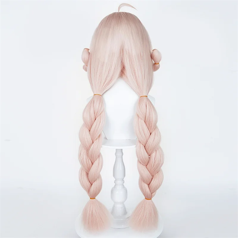 Game Zenless Zone Zero Zhao Adult Cosplay Wig Long Light Pink Braided Hair Halloween Women Men High Heat Resistant Wigs Prop