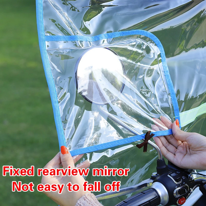 Electric Vehicle Transparent Rainproof Windshield Pedal Motorcycle Rainproof Windshield Battery Car Waterproof Windproof Cover