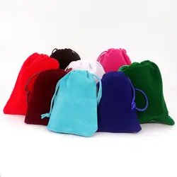 10pcs Mixed Velvet Drawstring Bags Jewelry Pouches Gift Packages For Party Wedding Engagement DIY Accessories Packaging Supplies
