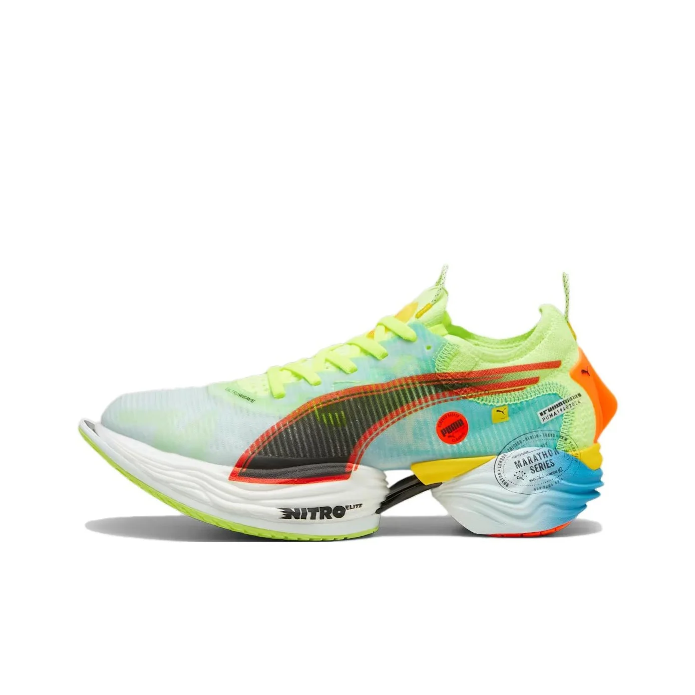 

PUMA Fast R NITRO Elite 2 Противоскользящие Износостойкие Низкие Кроссовки для Марафона и Бег Мужские Синие 310199-01
