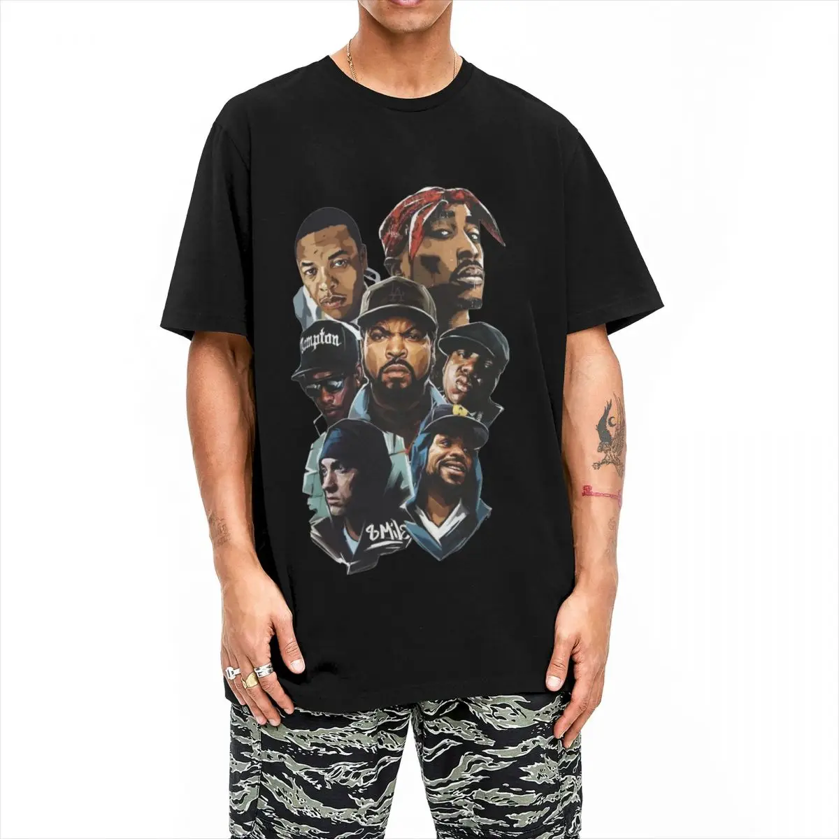 2Pac Love Vintage California Hip Hop Rapper T Shirt For for Men Women Cotton Vintage Ice Cube Eminem T-shirt Tee Clothes