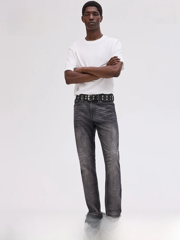 

Мужские джинсы H&M: приталенные, повседневные, из хлопка, прямые, длинные брюки, удобные, дышащие, для осени и зимы