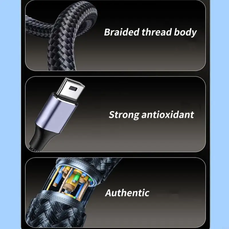 H55F Velocidad rápida USB USB Conectores 5PIN Cable Soporte cable cable 2.4A Carga rápida