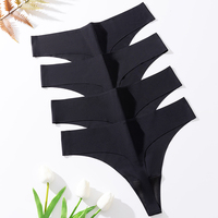 TrowBridge Seamless Women's Panties V-Cut Sexy Female Thongs Silk Satin Underwear Soft Cozy Lingerie Hot G-Strings Sports T-Back