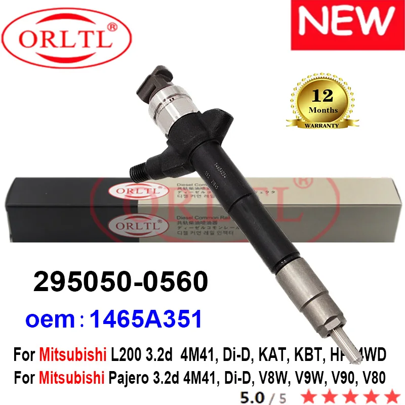 ORLTL NEW 1465A351 295050-0560 Genuine Diesel Fuel Injector 2950500560 295050 0560 DCRI300560 for Mitsubishi Pajero L200 3.2d