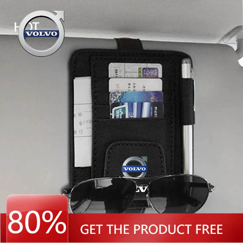 

Новинка 2026: Солнцезащитный козырек для автомобиля VOLVO с карманом для карт, билетов и очков, для Volvo XC90, XC60, V50, S60, V70, V60, V40, S90