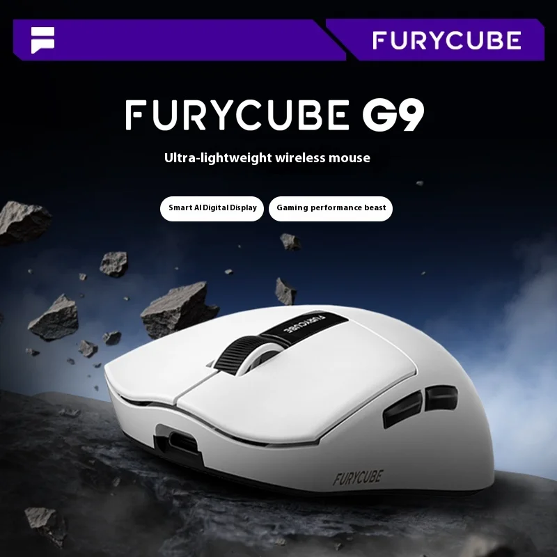 Furycube G9 Wireless Mouse Bluetooth Three Mode PAW3311  Mouse LED Digital Display Esport Gaming Mouse Lightweight 22000DPI PC